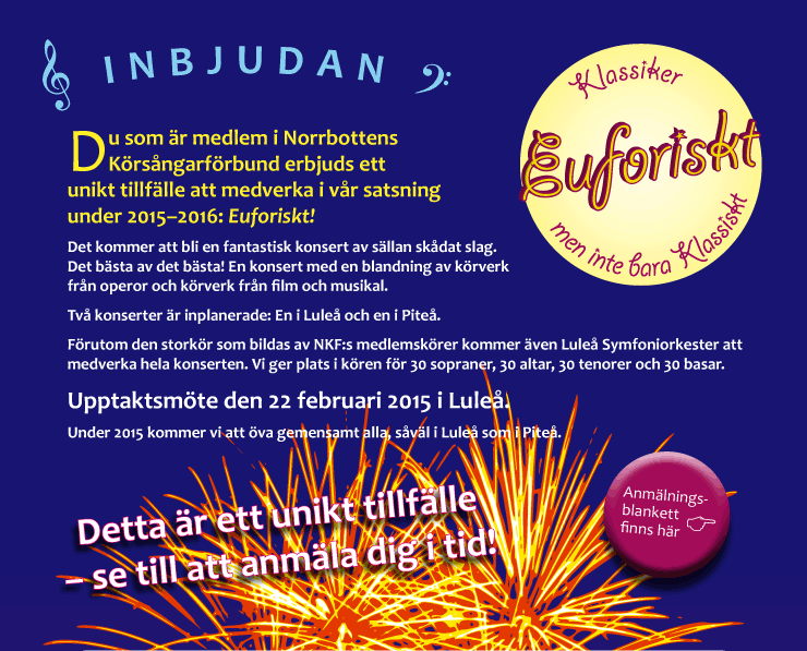Inbjudan Euforiskt - Klassiker men inte bara Klassiskt