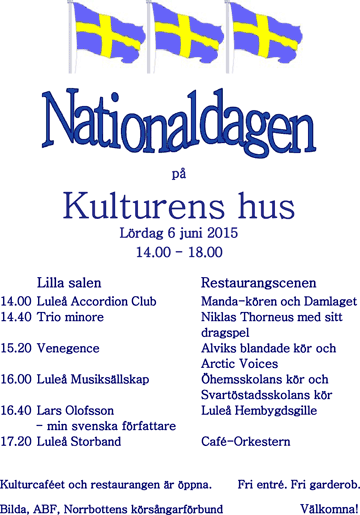 Nationaldagen den 6 juni 2015