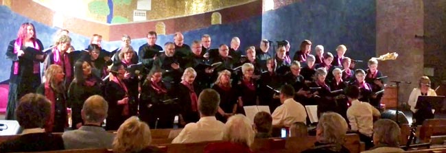 Kören Northern Light i Örnäsets kyrka, Luleå 2018-02-11 (Bild: Pekka Brännbäck)