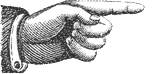 Hand som pekar med fingret