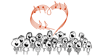 Kör som sjunger av hjärtats lust