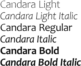 Typsnittet Candara